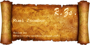 Rumi Zsombor névjegykártya